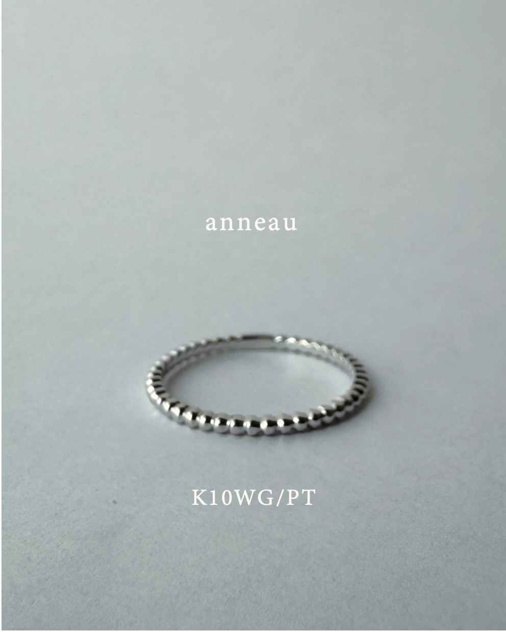 anneau アノー K10WG/Pt950